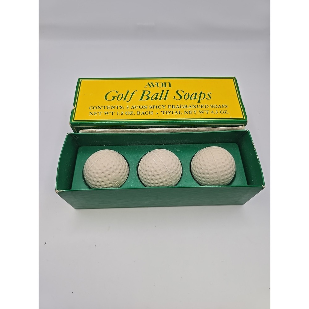 NEW-OLD STOCK Vintage AVON Spicy Fragranced Golf Ball Soaps - 3 Pack!